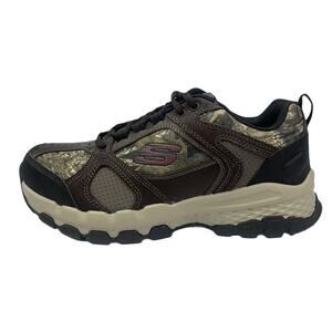 Skechers Mens Size 9 Work Safety Queznell Hulen Camo STEEL TOE Sneaker Shoes